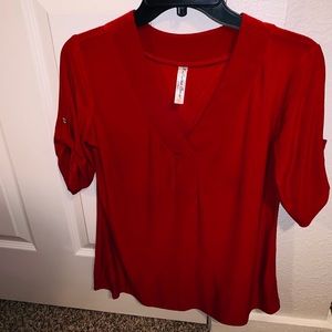 Red blouse